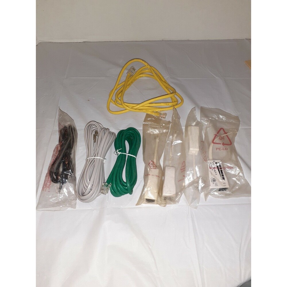 Various Telephone Cables And Connectors Assortment Junk Drawer